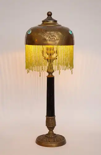 ART DECO Tischlampe 1920 "TRANS-SIBERIAN" Messinglampe