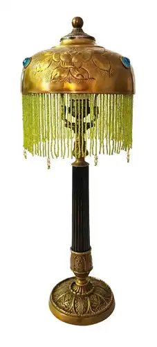 ART DECO Tischlampe 1920 "TRANS-SIBERIAN" Messinglampe