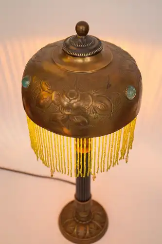 ART DECO Tischlampe 1920 "TRANS-SIBERIAN" Messinglampe