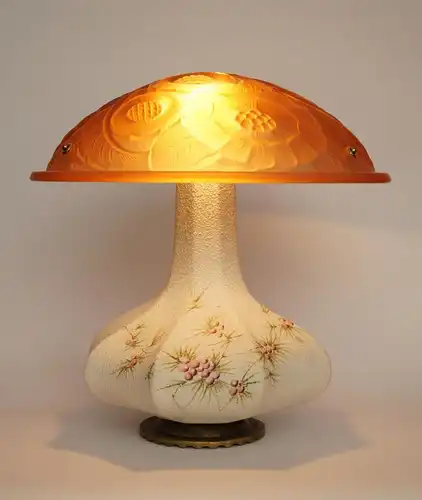 Art Deco Lampe Tischleuchte "ROSE DARLING" Keramik Lampe Unikat Sammlerstück