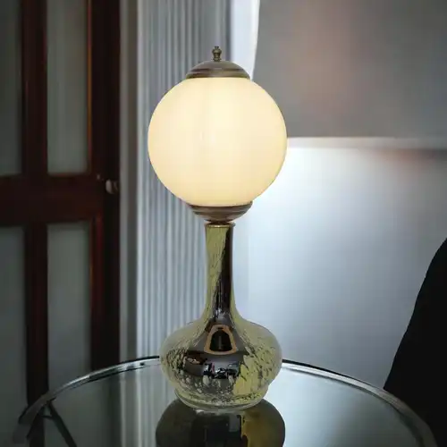 Designer Tischleuchte Lampe Schreibtischleuchte Leuchte Glas grün