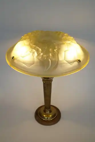 Art Deco Lampe Tischleuchte "FLOWER HONEY" Unikat Messinglampe Berlin Leuchte