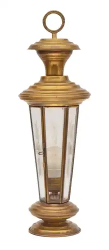 Wunderschöne original Jugendstil Laterne Tischlampe Unikat Messinglampe