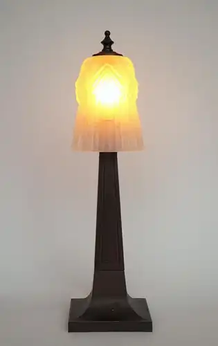 ART DÉCO Tischlampe "TOWER RECORDS" Unikat Lampe
