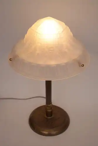 ART DÉCO Tischlampe "BOSTON GLOBE" Messinglampe Unikat