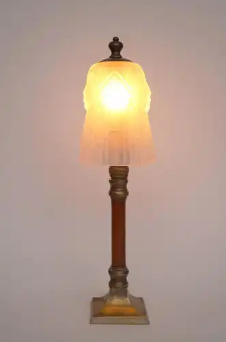 ART DÉCO Tischlämpchen Lampe "NEW YERSEY" Messinglampe Unikat