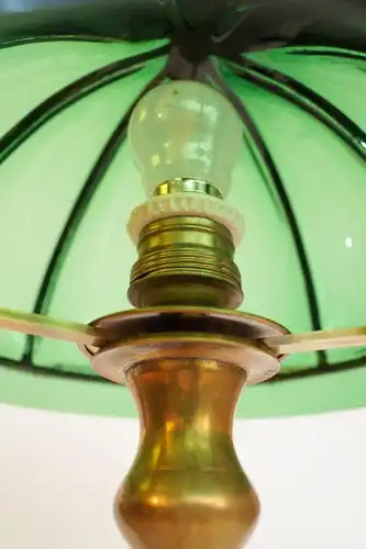 Vintage Tischlampe "GREENY" Messinglampe Unikat Leuchte Laterne Lampe Sammler