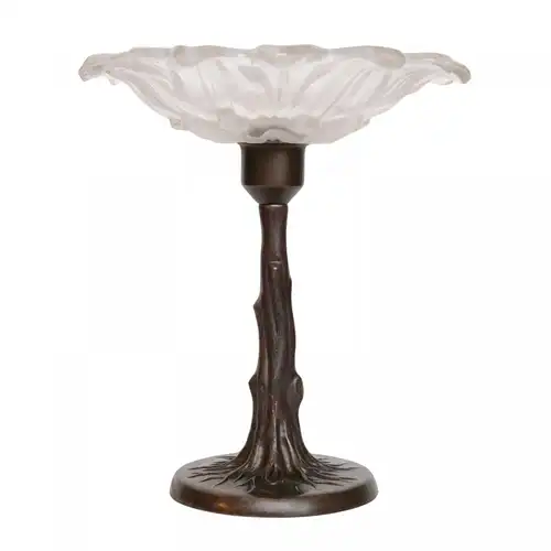 ART DÉCO Bronze Tischlampe "FLOWER TREE" Unikat Messing