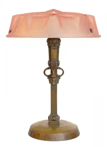 Art Deco Lampe Leuchte Schreibtisch"RING OF TITANS" Mueller France original