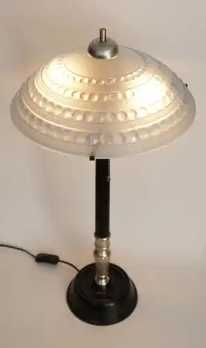 Art Deco Lampe Tischleuchte Einzelstück "BLACK & BLUE" Tischlampe