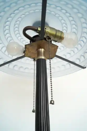 Art Deco Lampe Tischleuchte Einzelstück "BLACK & BLUE" Tischlampe