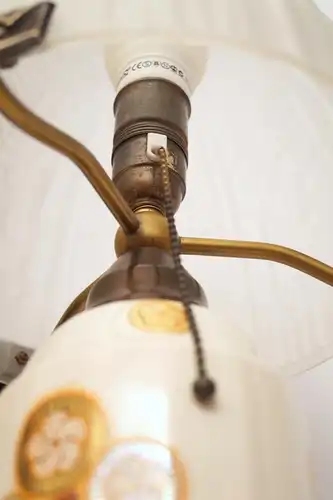 Art Déco Lampe Tischlampe sehr groß Majolika Keramik Jugendstil Leuchte