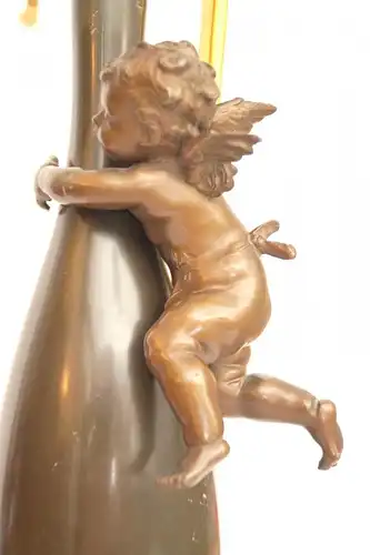 Jugendstil Lampe Tischleuchte "PETIT DIABLE" Tischlampe Sammlerstück Putto