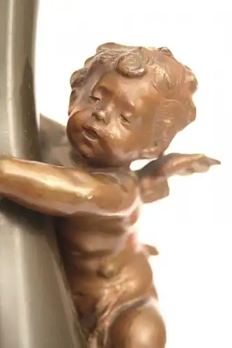 Jugendstil Lampe Tischleuchte "PETIT DIABLE" Tischlampe Sammlerstück Putto