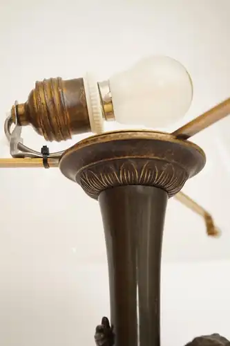 Jugendstil Lampe Tischleuchte "PETIT DIABLE" Tischlampe Sammlerstück Putto