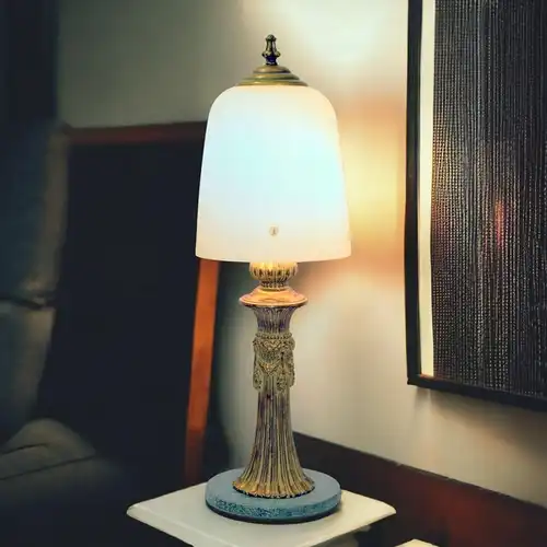 Art Déco Lampe Tischleuchte "ADLON" Einzelstück 65 cm Tischlampe Leuchte