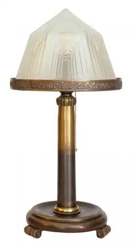 Art Deco Lampe Schreibtischleuchte "ANGLE PEAK" Messinglampe 1930 Leuchte