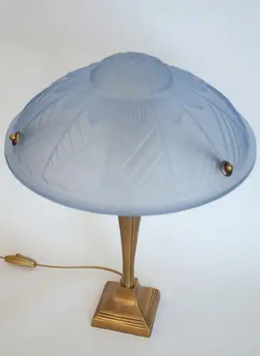 Art Deco Lampe Tischleuchte "BIG BLUEY" Tischlampe Einzelstück Unikat