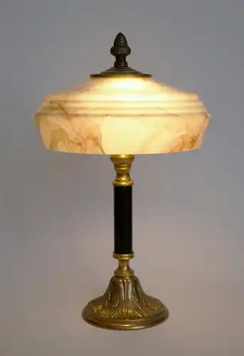 Art Deco Lampe Tischleuchte "THE CLASSIC" Unikat Fensterbank Messinglampe