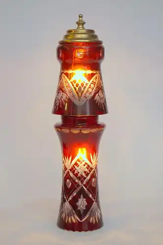 Unikat Jugendstil Weihnachts-Laterne "X-MAS" Tischlampe Lampe Laterne