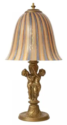 Jugendstil Lampe Tischlampe Leuchte Tischlampe Messinglampe "GOLDEN ANGEL"