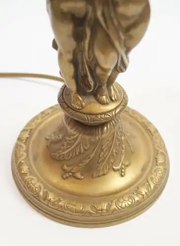 Jugendstil Lampe Tischlampe Leuchte Tischlampe Messinglampe "GOLDEN ANGEL"