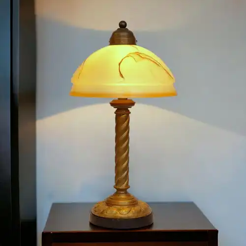 Seltene original Art Déco Schreibtischleuchte "PHILLY" Messinglampe 1930