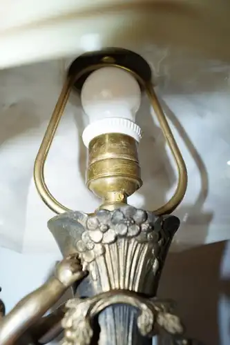 Jugendstil Putto Tischlampe "ANGEL WINGS" 1910 Unikat Lampe