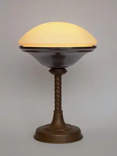 Art Deco Tischlampe "SAUCER" Unikat Messingleuchte Berlin Lampe