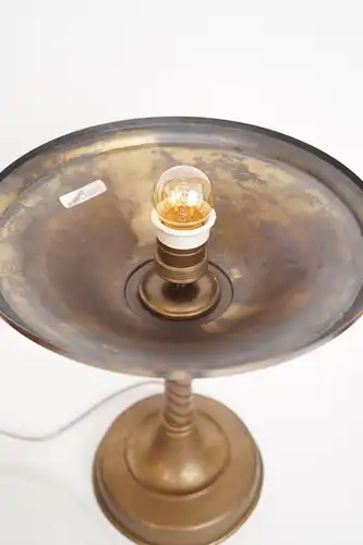 Art Deco Tischlampe "SAUCER" Unikat Messingleuchte Berlin Lampe