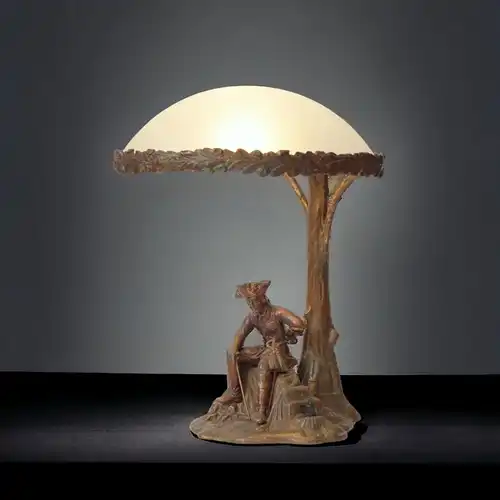 Jugendstil Lampe "FRIEDRICH DER GROSSE" 1910 signiert Leuchte