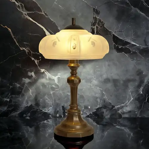 Art Deco Lampe Tischlampe Messinglampe Einzelstück Leuchte