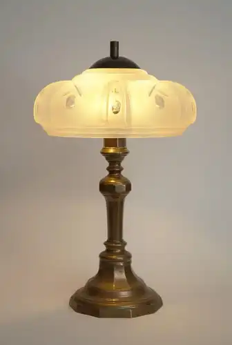 Art Deco Lampe Tischlampe Messinglampe Einzelstück Leuchte