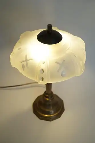 Art Deco Lampe Tischlampe Messinglampe Einzelstück Leuchte