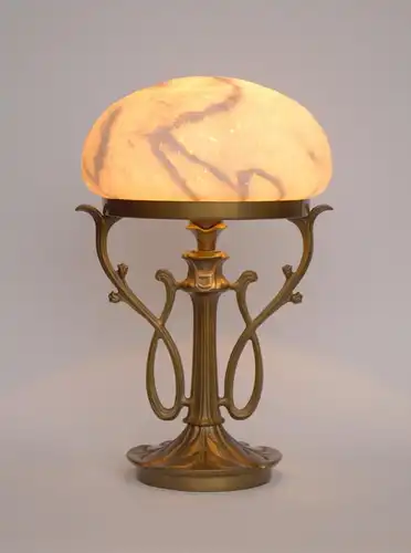 Art nouveau Déco lampe de bureau lampe lampe en laiton lampe champignon