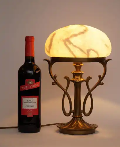 Art nouveau Déco lampe de bureau lampe lampe en laiton lampe champignon