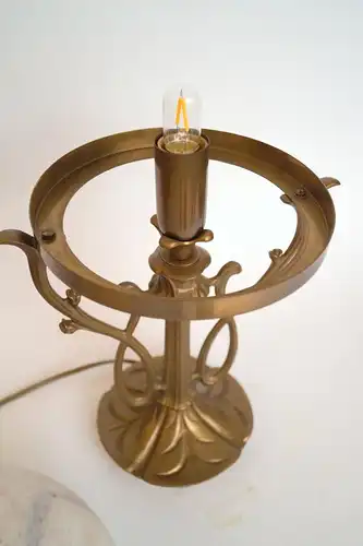 Jugendstil Art Déco Schreibtischlampe Tischlampe Messinglampe Pilzlampe