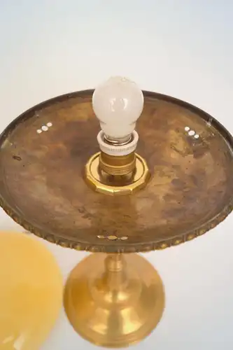 Lampe de table "THE SAUCER" Unikat Art Déco Lumières en laiton Vintage