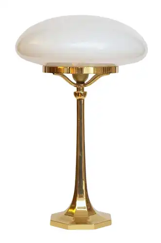 Grande lampe en laiton "VIENNA GOLD" lampe de bureau à champignons Art Deco