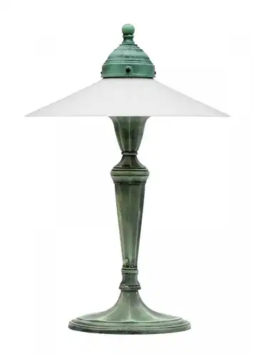 Lampe de table "GREEN & WHITE" Shabby Chic lampe de bureau unique Art Nouveau