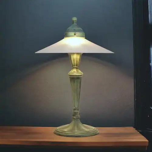 Lampe de table "GREEN & WHITE" Shabby Chic lampe de bureau unique Art Nouveau