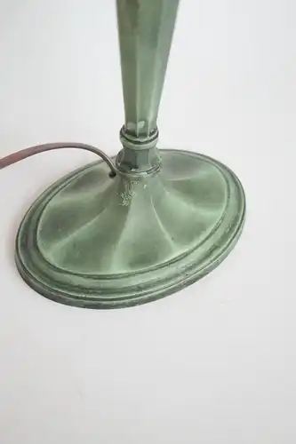 Unikat Jugendstil Tischlampe "GREEN & WHITE" Shabby Chic Tischleuchte Lampe