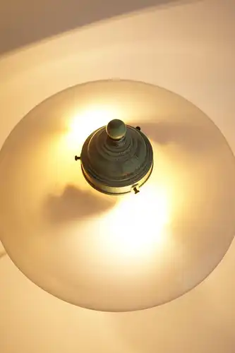Unikat Jugendstil Tischlampe "GREEN & WHITE" Shabby Chic Tischleuchte Lampe