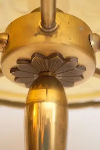 Lampe de bureau "YELLOW ROSE" unique Art Deco lampe en laiton