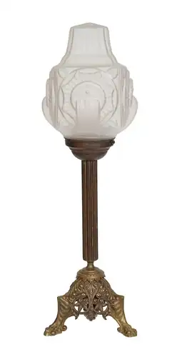 Art original Deco Art Nouveau Lampe de table "GLOBAL SHPERE" Lumières en laiton 1910