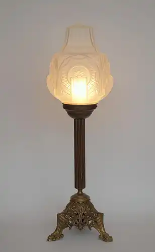 Art original Deco Art Nouveau Lampe de table "GLOBAL SHPERE" Lumières en laiton 1910