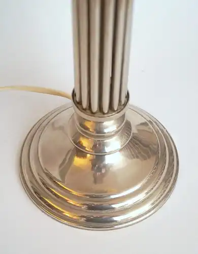 Space Age Design Tischlampe"MISS MARBLE" Schreibtischleuchte Messinglampe Nickel