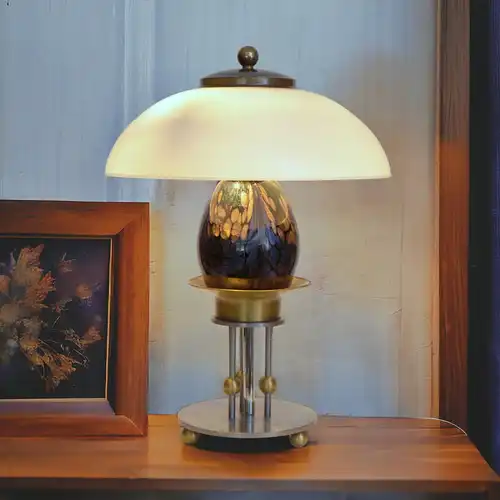 Art Deco Design Lampe Schreibtischleuchte "VEGA" Einzelstück Tischlampe 