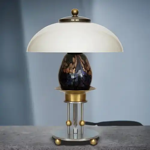 Art Deco Design Lampe Schreibtischleuchte "VEGA" Einzelstück Tischlampe 