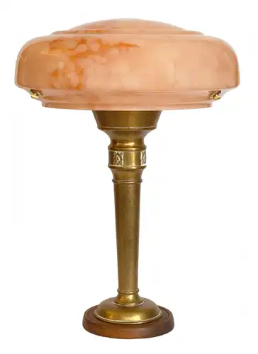 Art Deco Lampe Tischleuchte "CRISP DISC" Messinglampe Einzelstück Unikat